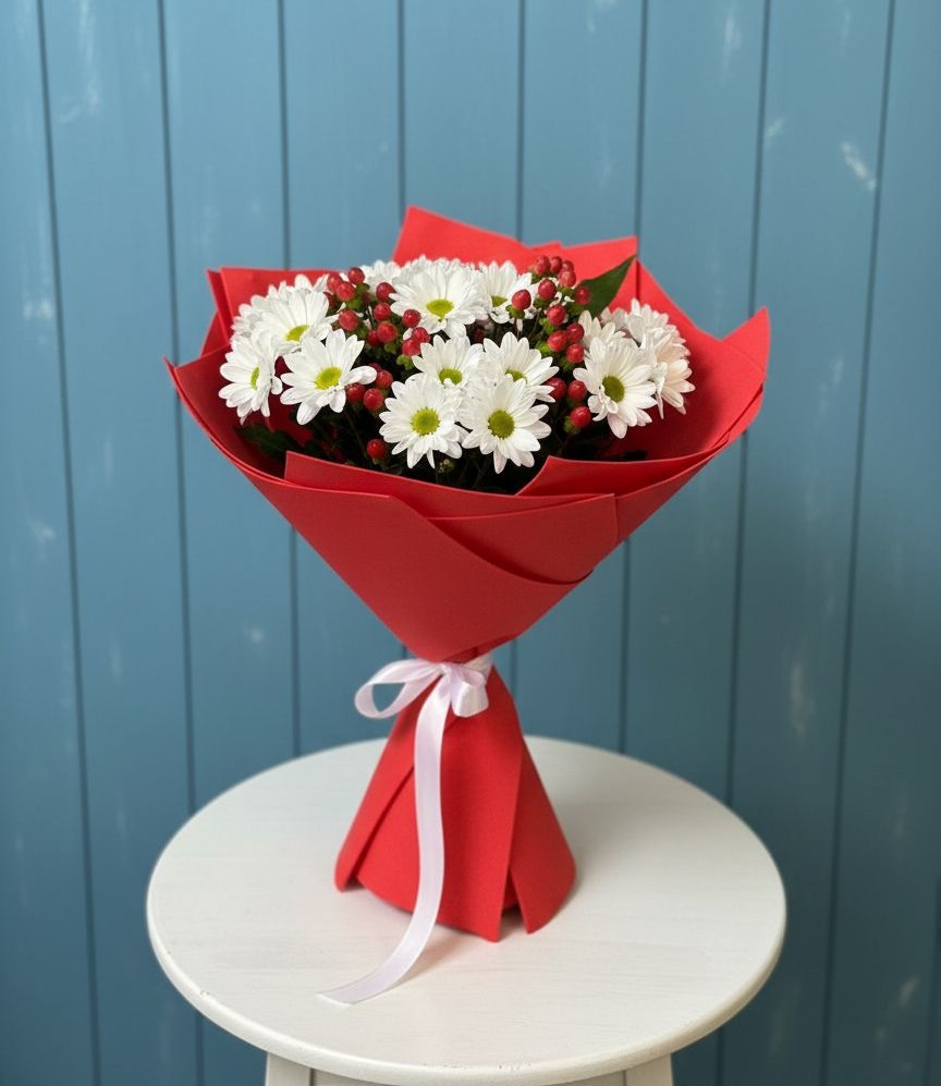 Букет цветов из: Хризантемы в Полетаево