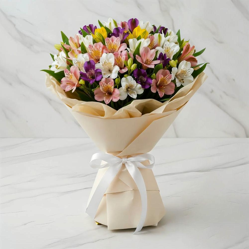 Букет цветов из: Альстромерии в Полетаево