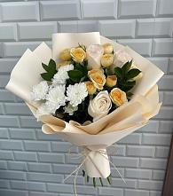 Букет цветов из:  Розы и Хризантемы в Полетаево