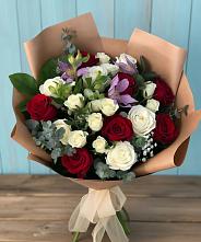 Букет цветов из:  Розы и Альстромерии в Полетаево