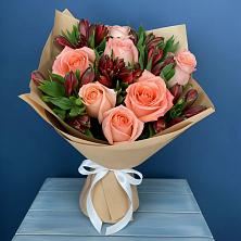 Букет цветов из:  Розы и Альстромерии в Полетаево