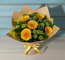 Букет цветов из:  Герберы и Хризантемы #REPLACE_PRED# Полетаево
