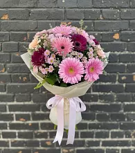 Букет цветов из:  Герберы и Хризантемы в Полетаево