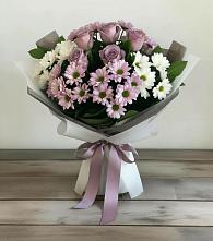 Букет цветов из:  Хризантемы и Розы в Полетаево