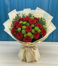 Букет цветов из:  Розы и Хризантемы в Полетаево