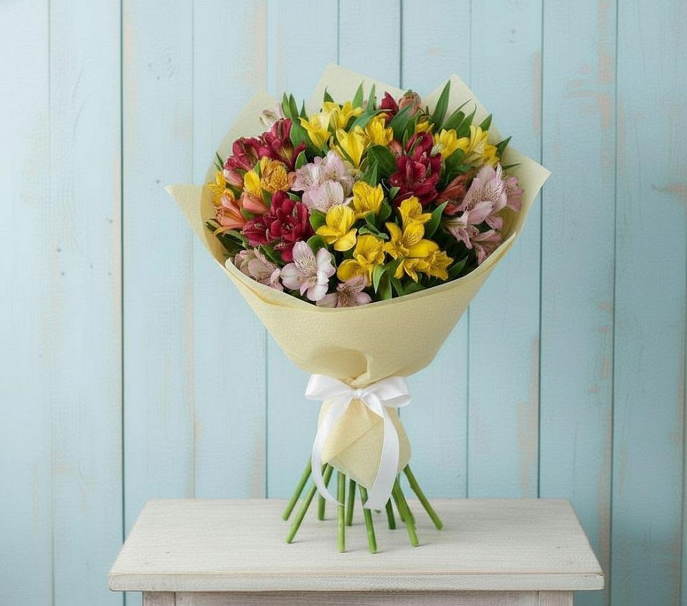 Букет цветов из: Альстромерии в Полетаево