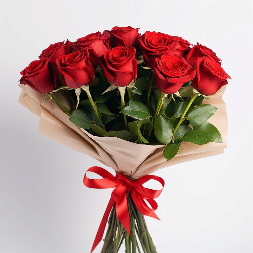 Букет 11 Красных роз Эдлесс Лав в Полетаево