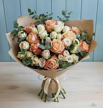 Букет цветов из:  Альстромерии и Розы в Полетаево