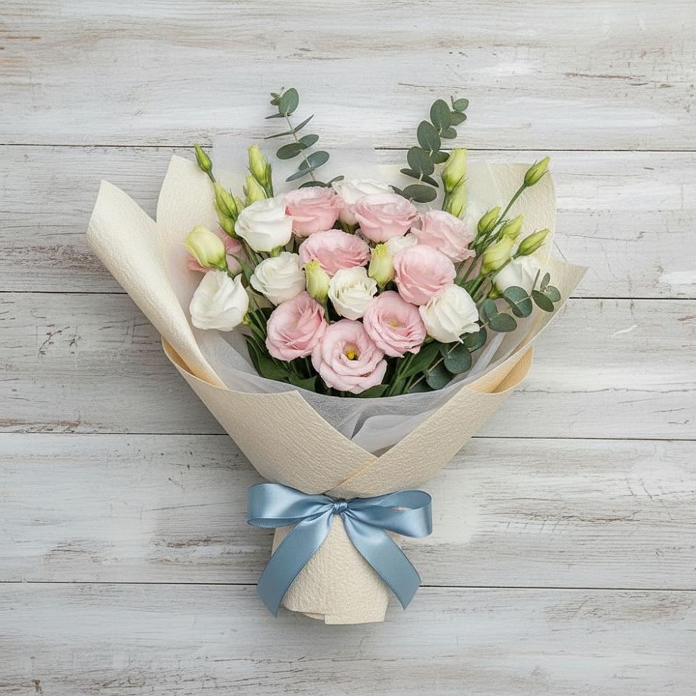 Букет цветов из: Лизиантусы в Полетаево